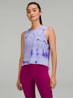 Lululemon Train to Be Tank Top - Rain Stripe Marble Dye Charged Indigo